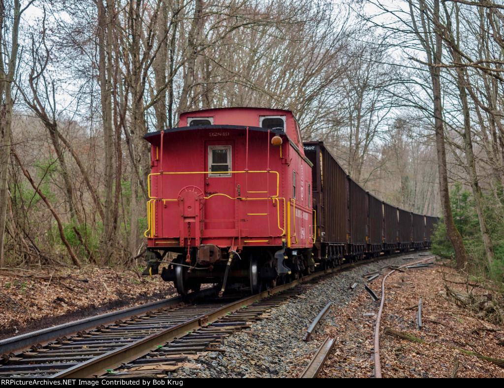 RBMN 92849 at the end of the steam-powered coal train